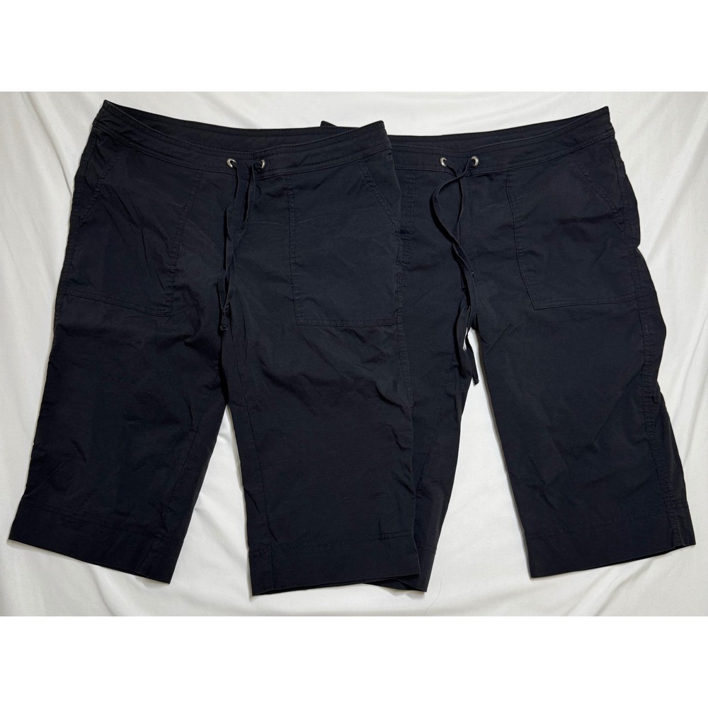 Prana Bliss Knickers Capri Pants Womens Small Black Hiking Outdoor Lot of 2